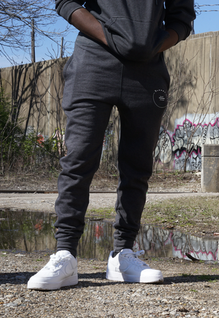 Dark Grey Circle Design BL Joggers